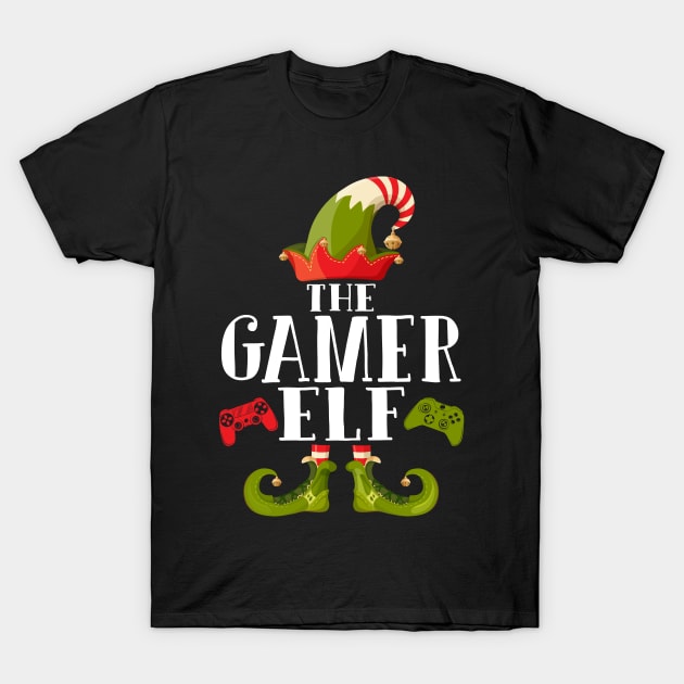 Gamer Elf Matching Family Christmas Pajamas T-Shirt by ruffianlouse